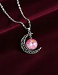 Collar Para Mujeres Niñas Dije Luna Cabujón Princesa Aurora - Miniatura 5