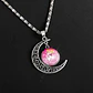 Collar Para Mujeres Niñas Dije Luna Cabujón Princesa Aurora - Miniatura 8