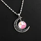 Collar Para Mujeres Niñas Dije Luna Cabujón Princesa Aurora - Miniatura 15