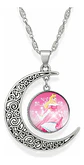 Collar Para Mujeres Niñas Dije Luna Cabujón Princesa Aurora - Miniatura 16