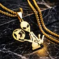 Collar Acero Color Oro Para Hombre Mujer Dije Alienígena Y2k - Miniatura 6