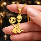 Collar Acero Color Oro Para Hombre Mujer Dije Alienígena Y2k - Miniatura 7