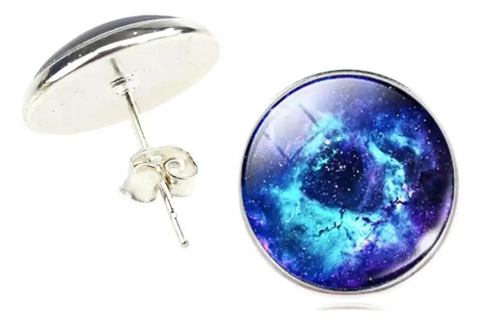Set Joyería Mujer Collar, Pulsera Y Aretes Dije Galaxia Luna 2