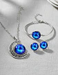 Set Joyería Mujer Collar, Pulsera Y Aretes Dije Galaxia Luna - Miniatura 3