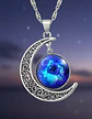 Set Joyería Mujer Collar, Pulsera Y Aretes Dije Galaxia Luna - Miniatura 5