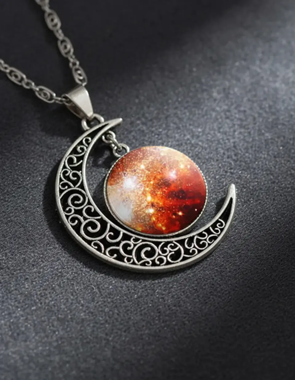 Set Joyería Mujer Collar, Pulsera Y Aretes Dije Galaxia Luna 23
