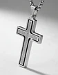 Collar Para Hombre Y Mujer Dije Cruz Giratoria Con Escritura - Miniatura 2
