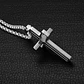 Collar Para Hombre Y Mujer Dije Cruz Giratoria Con Escritura - Miniatura 4