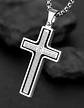 Collar Para Hombre Y Mujer Dije Cruz Giratoria Con Escritura - Miniatura 7