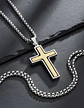 Collar Para Hombre Y Mujer Dije Cruz Giratoria Con Escritura - Miniatura 19