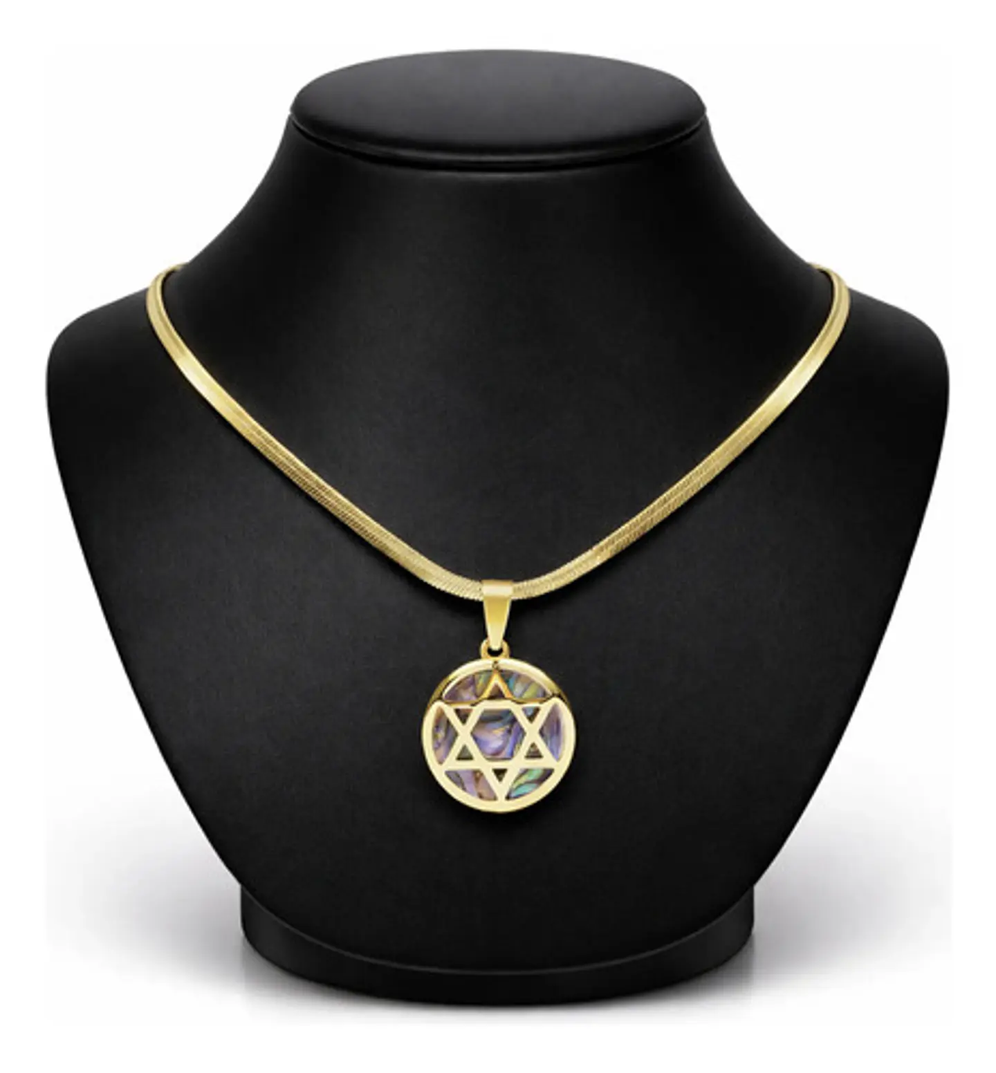 Collar Para Hombres Y Mujeres Dije Estrella Judía Hexagrama 2