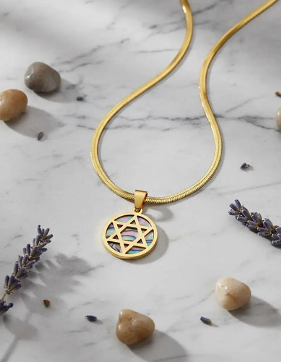 Collar Para Hombres Y Mujeres Dije Estrella Judía Hexagrama 4