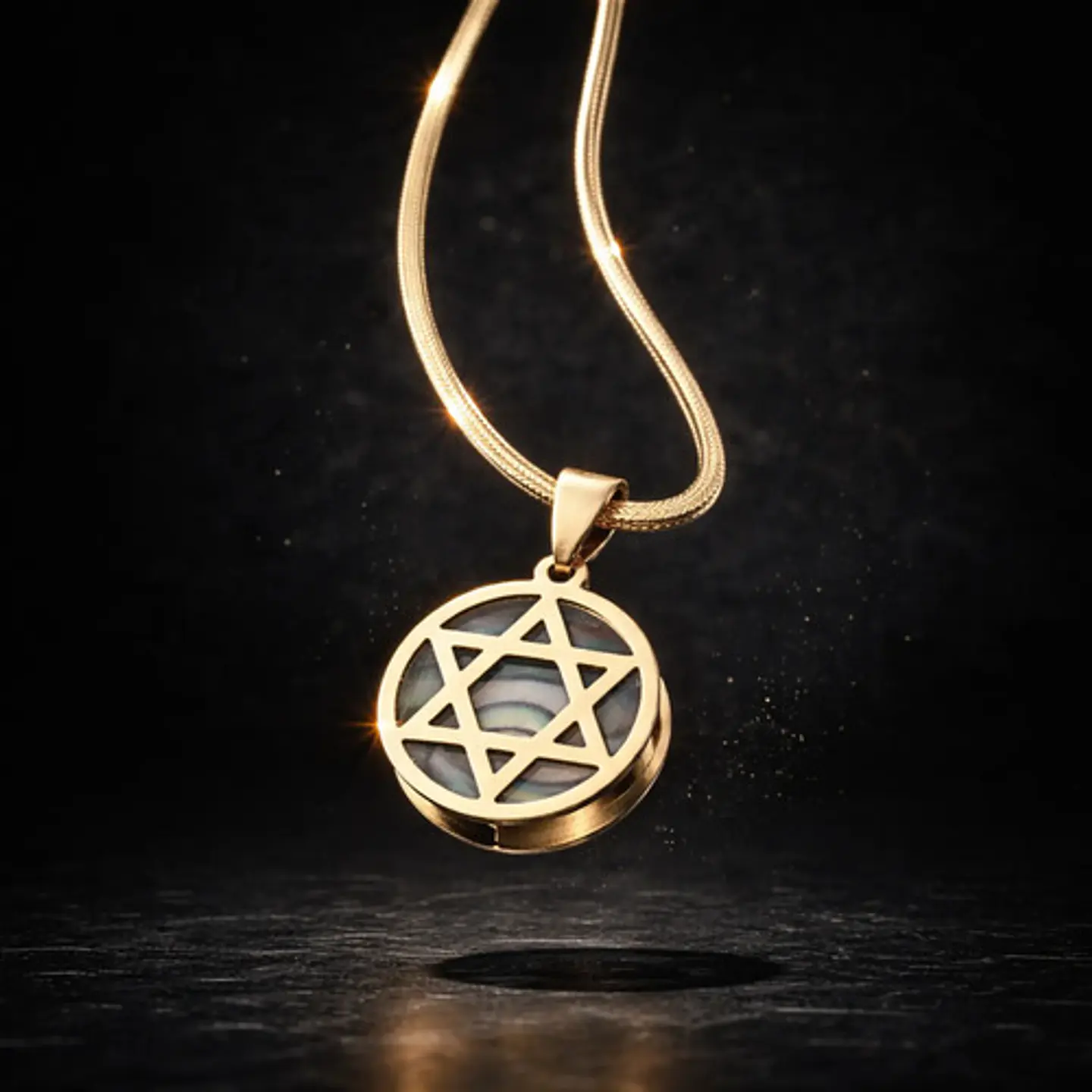 Collar Para Hombres Y Mujeres Dije Estrella Judía Hexagrama 7