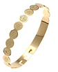 Brazalete De Acero Pulsera Para Mujer Medallas De San Benito - Miniatura 1
