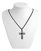 Collar Para Hombre Mujer Con Dije Doble Tono Cruz Geométrica - Miniatura 2
