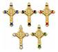 Set 8 Dijes Color Oro Cruces Con Sello San Benito De Nursia - Miniatura 1