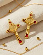 Set 8 Dijes Color Oro Cruces Con Sello San Benito De Nursia - Miniatura 4