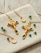 Set 8 Dijes Color Oro Cruces Con Sello San Benito De Nursia - Miniatura 7