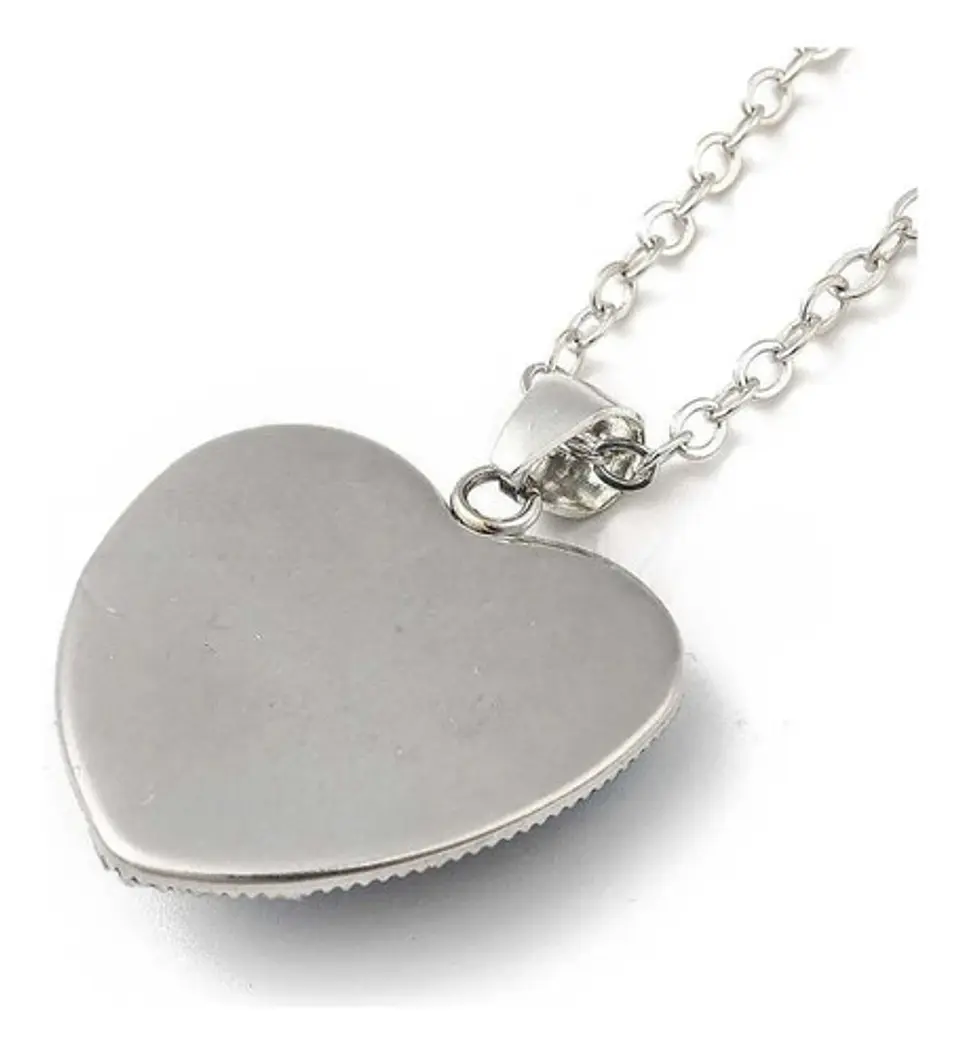 Collar Para Mujeres Dije Luna Cabujón Forma De Corazón Gato 2