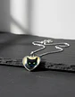 Collar Para Mujeres Dije Luna Cabujón Forma De Corazón Gato - Miniatura 13