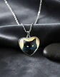 Collar Para Mujeres Dije Luna Cabujón Forma De Corazón Gato - Miniatura 14