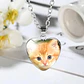 Collar Para Mujeres Dije Luna Cabujón Forma De Corazón Gato - Miniatura 19