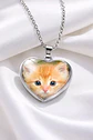Collar Para Mujeres Dije Luna Cabujón Forma De Corazón Gato - Miniatura 20