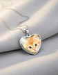 Collar Para Mujeres Dije Luna Cabujón Forma De Corazón Gato - Miniatura 21