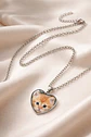 Collar Para Mujeres Dije Luna Cabujón Forma De Corazón Gato - Miniatura 22