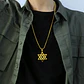 Collar Para Hombre Y Dije Estrella Hexagrama Judía Color Oro - Miniatura 3