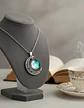 Collar Para Mujer Dije Luna Cabujón Cristal Galaxia Nebulosa - Miniatura 4