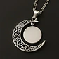 Collar Para Mujer Dije Luna Cabujón Cristal Galaxia Nebulosa - Miniatura 12
