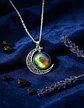 Collar Para Mujer Dije Luna Cabujón Cristal Galaxia Nebulosa - Miniatura 15