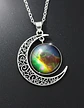 Collar Para Mujer Dije Luna Cabujón Cristal Galaxia Nebulosa - Miniatura 17