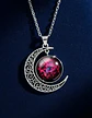 Collar Para Mujer Dije Luna Cabujón Cristal Galaxia Nebulosa - Miniatura 24