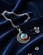 Collar Para Mujer Dije Luna Cabujón Cristal Galaxia Nebulosa - Miniatura 33