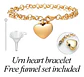 Pulsera Para Mujeres Brazalete Con Dije Urna Corazón Cenizas - Miniatura 4