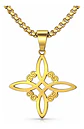 Collar De Acero Para Hombres Y Mujeres Dije Nudo Bruja Celta - Miniatura 1