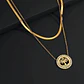 Collar Doble Capa De Acero Para Mujer Dije Árbol De La Vida - Miniatura 7