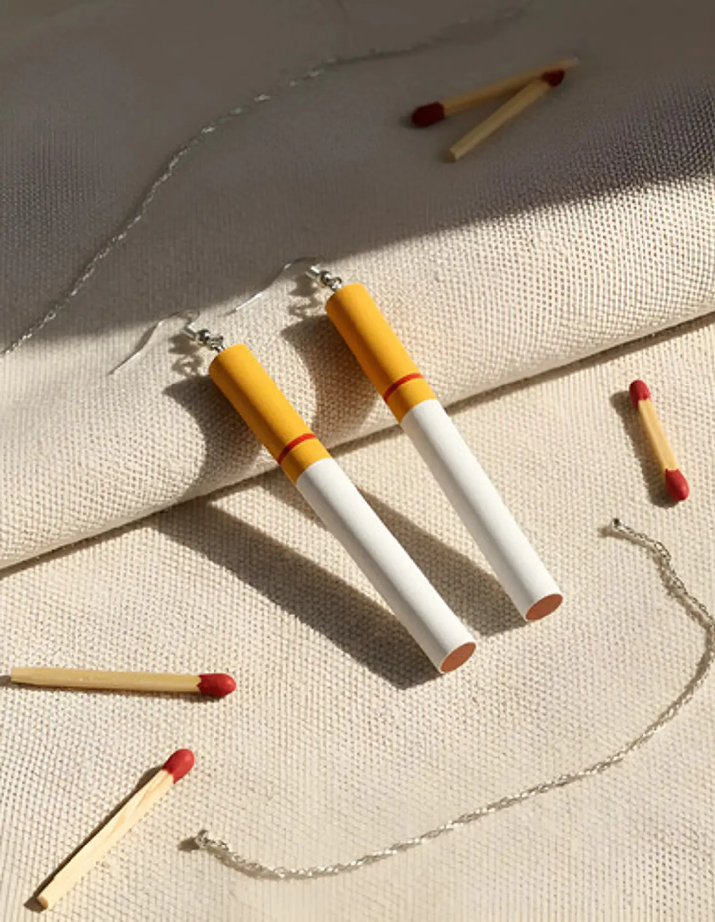Aretes Para Mujer Pendientes Rebeldes Colillas De Cigarrillo 3