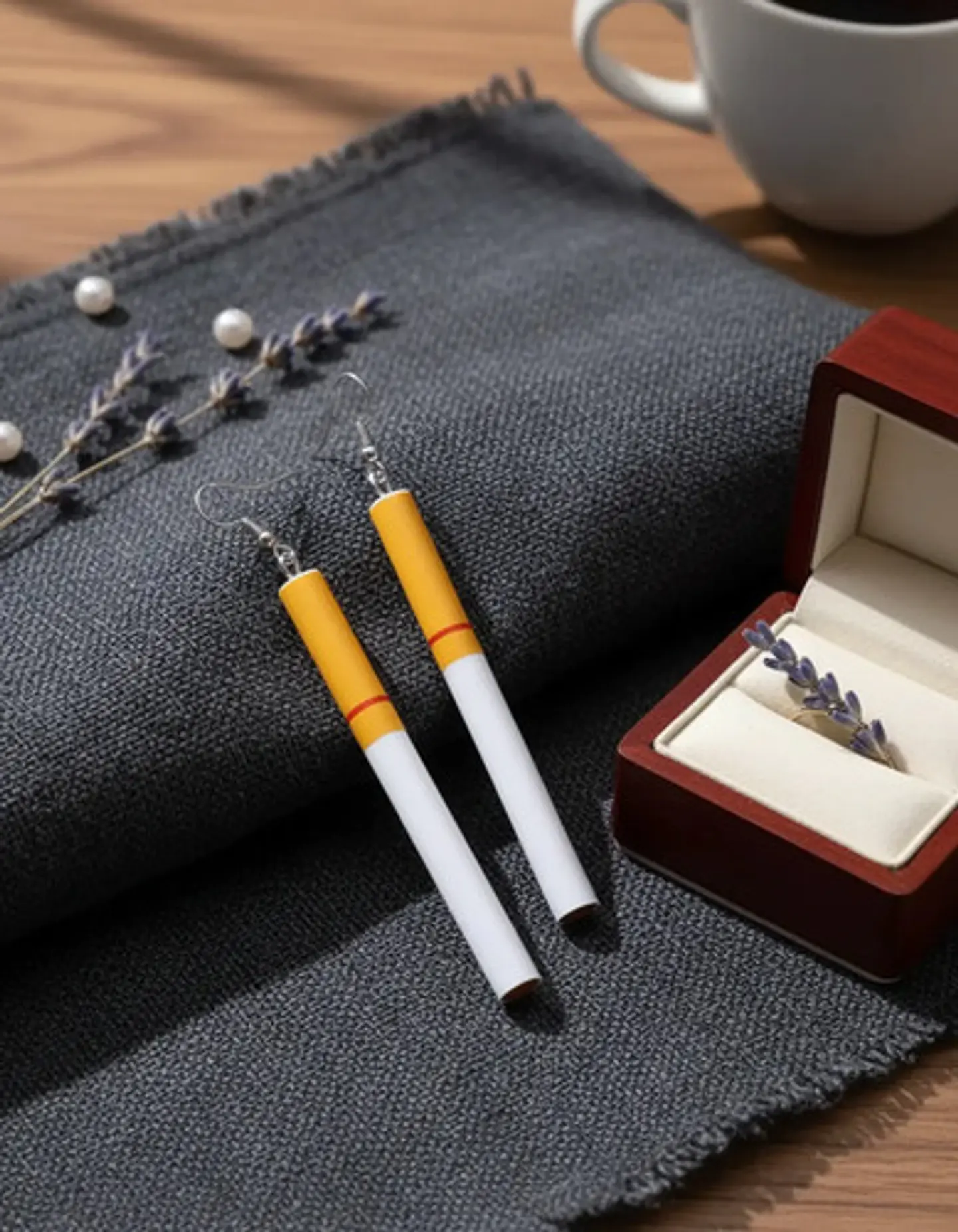 Aretes Para Mujer Pendientes Rebeldes Colillas De Cigarrillo 9