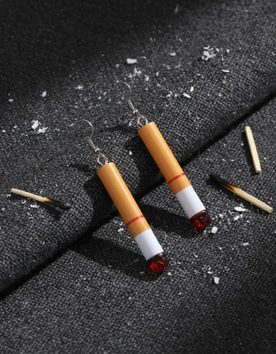 Aretes Para Mujer Pendientes Rebeldes Colillas De Cigarrillo 16