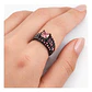 Anillo Negro Moderno Para Mujeres Con Piedras Lujo Elegante - Miniatura 4