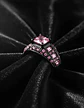 Anillo Negro Moderno Para Mujeres Con Piedras Lujo Elegante - Miniatura 8