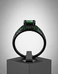 Anillo Negro Moderno Para Mujeres Con Piedras Lujo Elegante - Miniatura 12