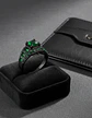 Anillo Negro Moderno Para Mujeres Con Piedras Lujo Elegante - Miniatura 13