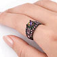 Anillo Negro Moderno Para Mujeres Con Piedras Lujo Elegante - Miniatura 23