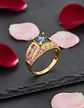 Anillo Negro Moderno Para Mujeres Con Piedras Lujo Elegante - Miniatura 31