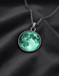Set Joyería Mujer Collar Y Aretes Dije Luna Brilla Luminoso - Miniatura 7