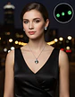 Set Joyería Mujer Collar Y Aretes Dije Luna Brilla Luminoso - Miniatura 8